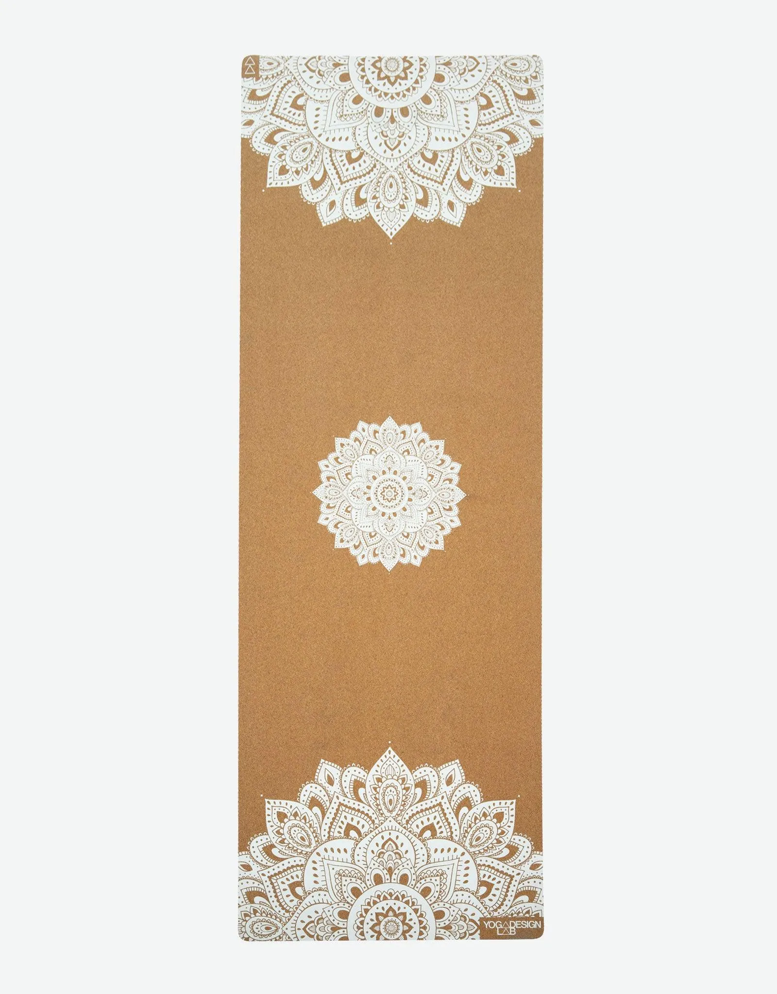 Yoga Design Lab - Cork Yoga Mat - Mandala White - 3.5 mm - Best For Eco-Conscious Yogis