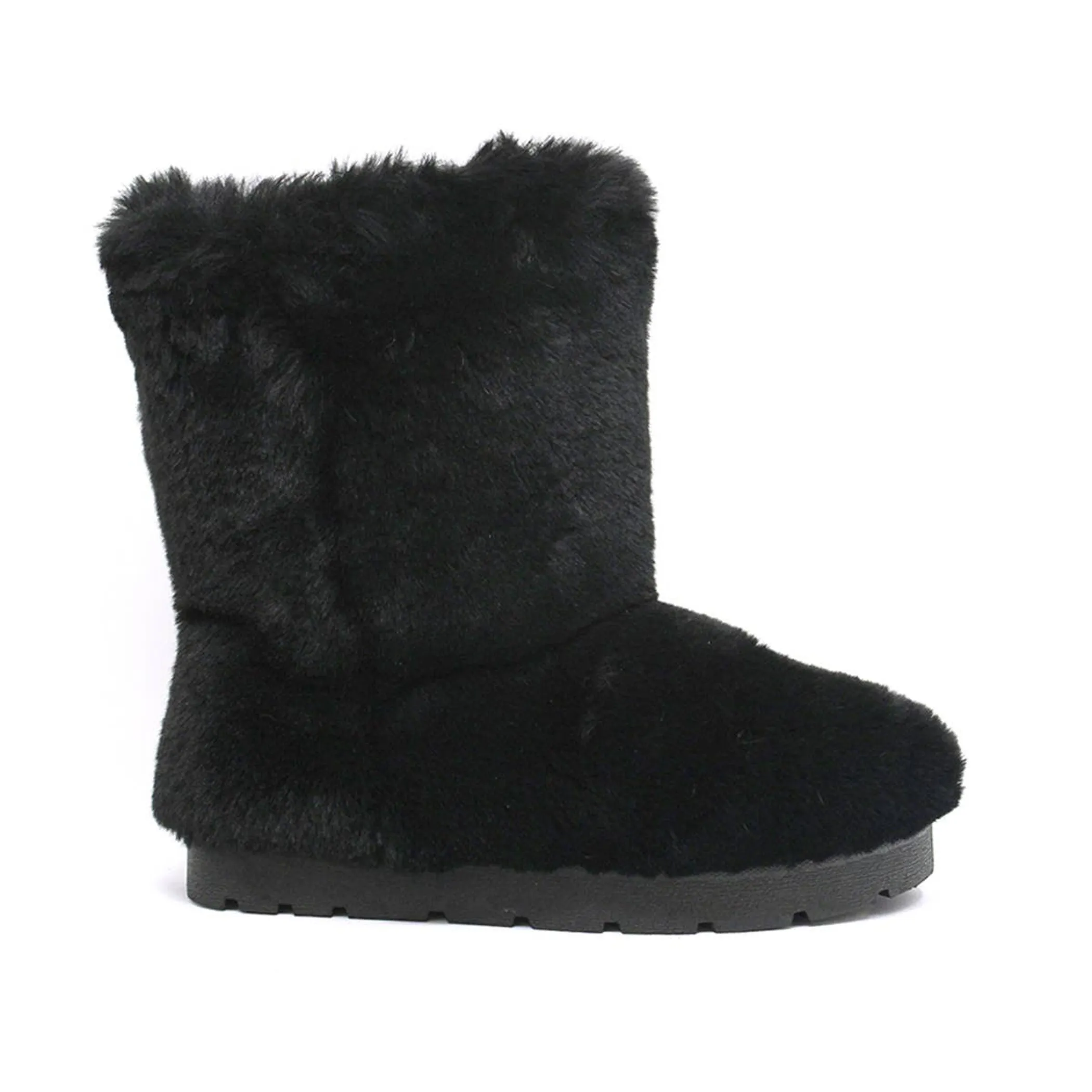 Yoki Womens HOLLAND Tall full fur snow Boot