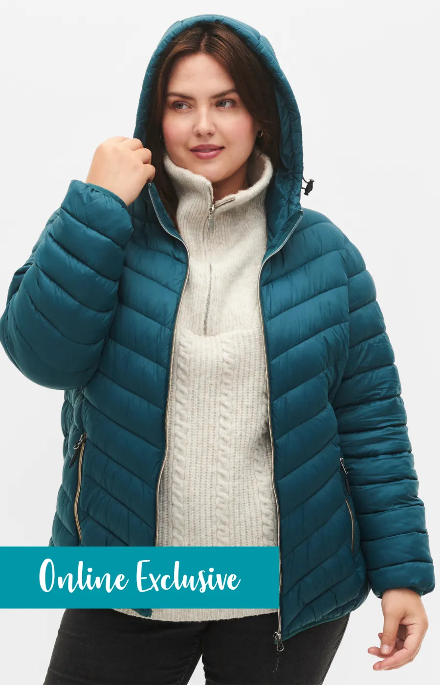 Zizzi Sally Lightweight Jacket in Teal